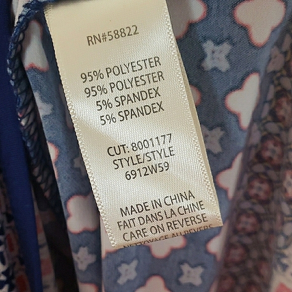 Max Studio Sleeveless Midi Dress Blue White Orange Geometric Medallion Size XS - Picture 9 of 10